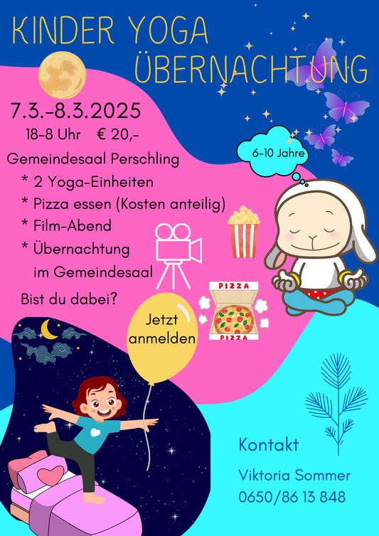 Kinder Yoga Übernachtung